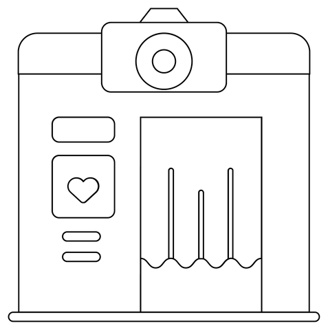 Photo Booth Coloring Page